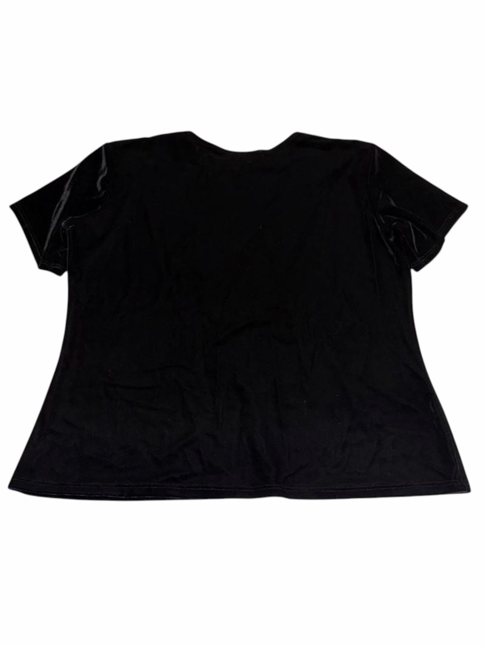 Vintage 90’s Black Velvet T-Shirt Women’s Large Whimsigoth Goth Dark Academia - Picture 4 of 6